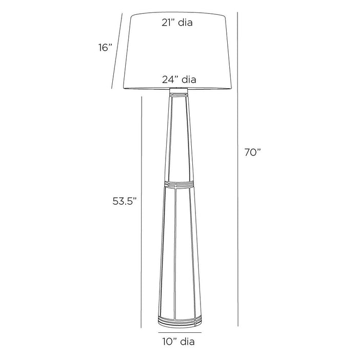 Elmhurst One Light Floor Lamp-Lamps-Arteriors-Lighting Design Store