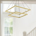 Piazza LED Chandelier Brushed Gold-Mid. Chandeliers-Kuzco Lighting-Lighting Design Store