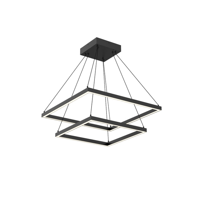 Piazza LED Chandelier Black-Mid. Chandeliers-Kuzco Lighting-Lighting Design Store
