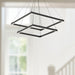 Piazza LED Chandelier Black-Mid. Chandeliers-Kuzco Lighting-Lighting Design Store