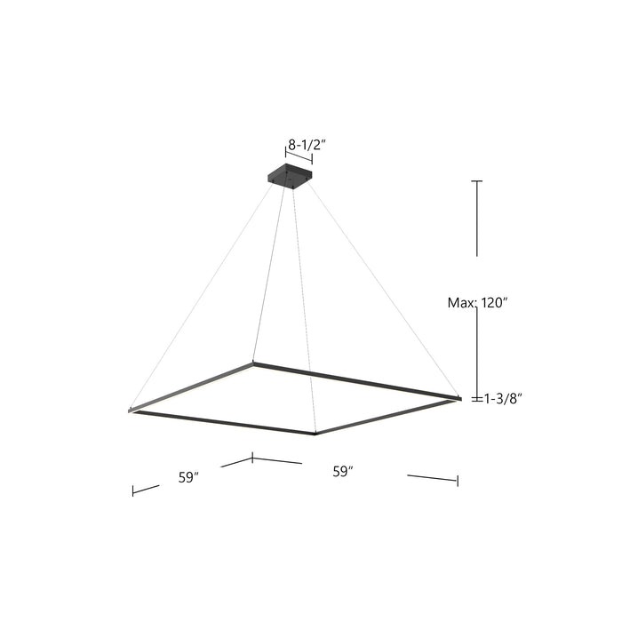 Piazza LED Pendant Black-Pendants-Kuzco Lighting-Lighting Design Store