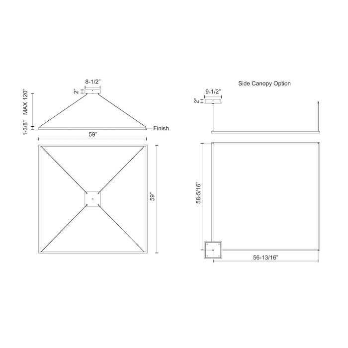 Piazza LED Pendant Black-Pendants-Kuzco Lighting-Lighting Design Store