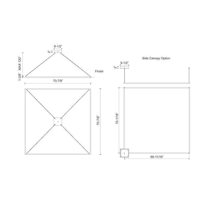 Piazza LED Pendant Black-Pendants-Kuzco Lighting-Lighting Design Store