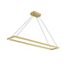 Piazza LED Pendant Brushed Gold-Linear/Island-Kuzco Lighting-Lighting Design Store
