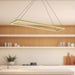 Piazza LED Pendant Brushed Gold-Linear/Island-Kuzco Lighting-Lighting Design Store