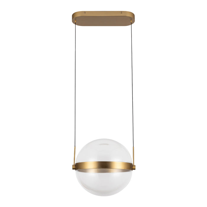 Pisces LED Pendant Brushed Gold/Light Guide-Pendants-Kuzco Lighting-Lighting Design Store