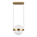 Pisces LED Pendant Brushed Gold/Light Guide-Pendants-Kuzco Lighting-Lighting Design Store
