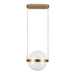 Pisces LED Pendant Brushed Gold/Light Guide-Pendants-Kuzco Lighting-Lighting Design Store
