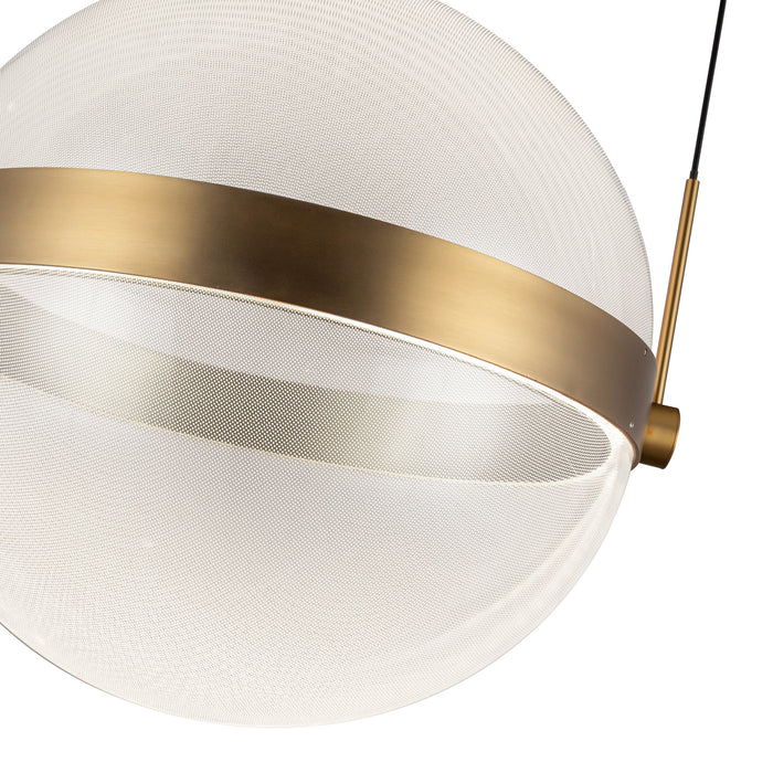 Pisces LED Pendant Brushed Gold/Light Guide-Pendants-Kuzco Lighting-Lighting Design Store