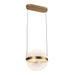 Pisces LED Pendant Brushed Gold/Light Guide-Pendants-Kuzco Lighting-Lighting Design Store