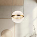 Pisces LED Pendant Brushed Gold/Light Guide-Pendants-Kuzco Lighting-Lighting Design Store