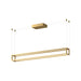 Plaza LED Linear Pendant Brushed Gold-Linear/Island-Kuzco Lighting-Lighting Design Store