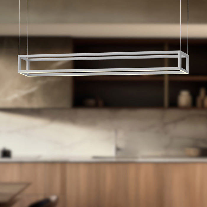 Plaza LED Linear Pendant White-Linear/Island-Kuzco Lighting-Lighting Design Store