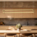 Plaza LED Linear Pendant Brushed Gold-Linear/Island-Kuzco Lighting-Lighting Design Store