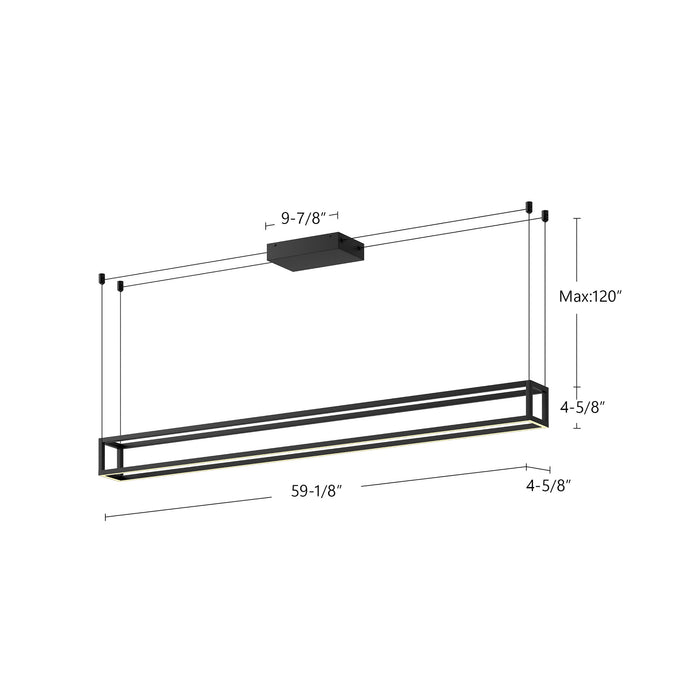 Plaza LED Linear Pendant White-Linear/Island-Kuzco Lighting-Lighting Design Store