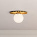 Plume One Light Flush Mount Brushed Gold/Opal Matte Glass-Flush Mounts-Alora-Lighting Design Store