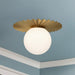 Plume One Light Flush Mount Brushed Gold/Opal Matte Glass-Flush Mounts-Alora-Lighting Design Store