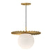Plume One Light Pendant Brushed Gold/Opal Matte Glass-Pendants-Alora-Lighting Design Store