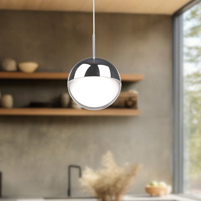 Pluto LED Pendant Chrome-Mini Pendants-Kuzco Lighting-Lighting Design Store