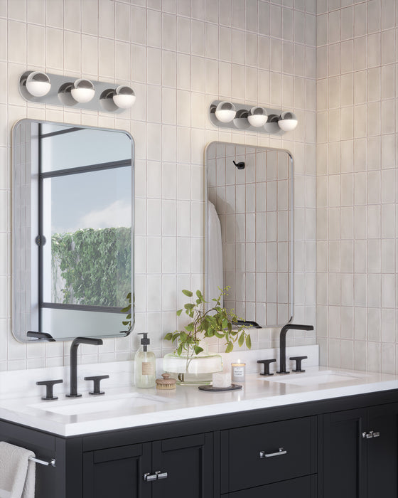 Pluto LED Vanity Chrome-Bathroom Fixtures-Kuzco Lighting-Lighting Design Store