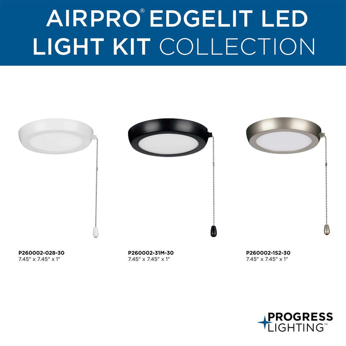 Air Pro Edgelit LED Kit LED Fan Kit-Fans-Progress Lighting-Lighting Design Store