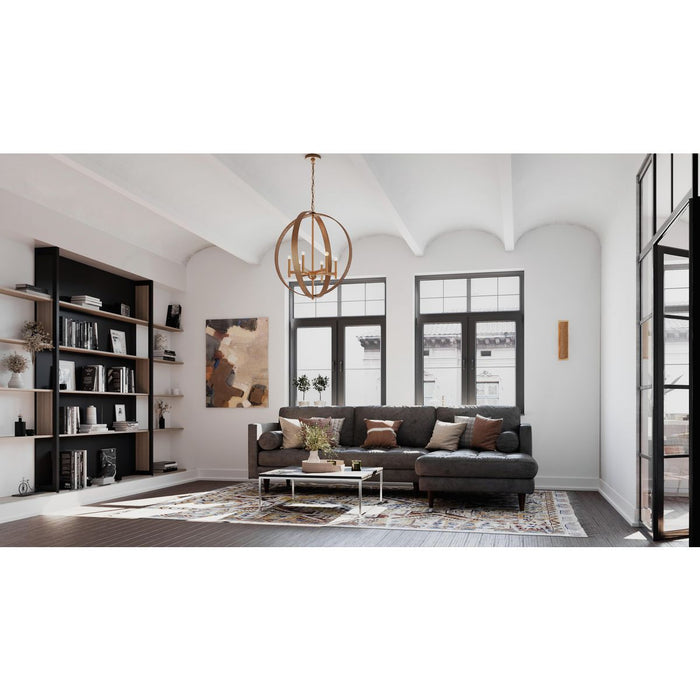 Allegheny Six Light Chandelier-Mid. Chandeliers-Progress Lighting-Lighting Design Store