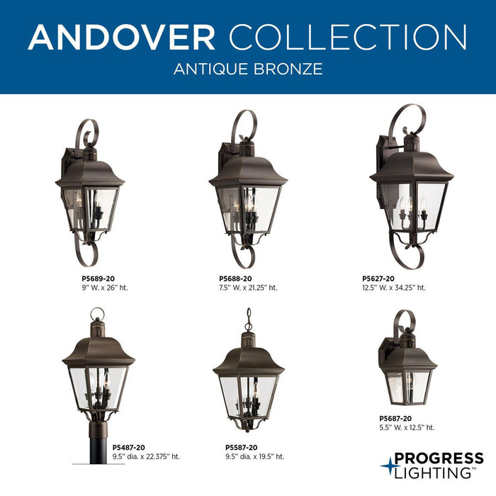 Andover Wall Lantern-Exterior-Progress Lighting-Lighting Design Store
