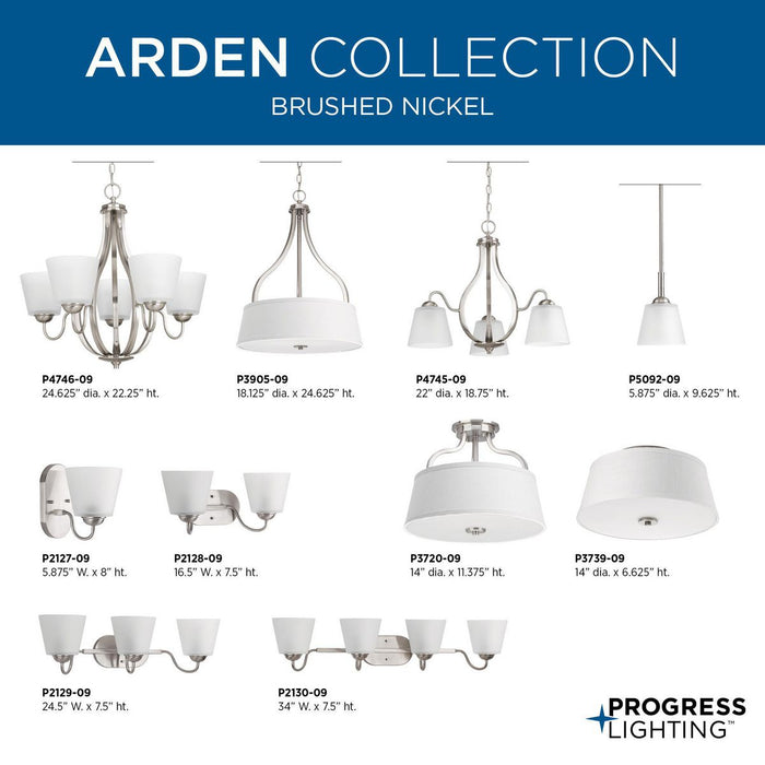 Arden Flush Mount-Flush Mounts-Progress Lighting-Lighting Design Store