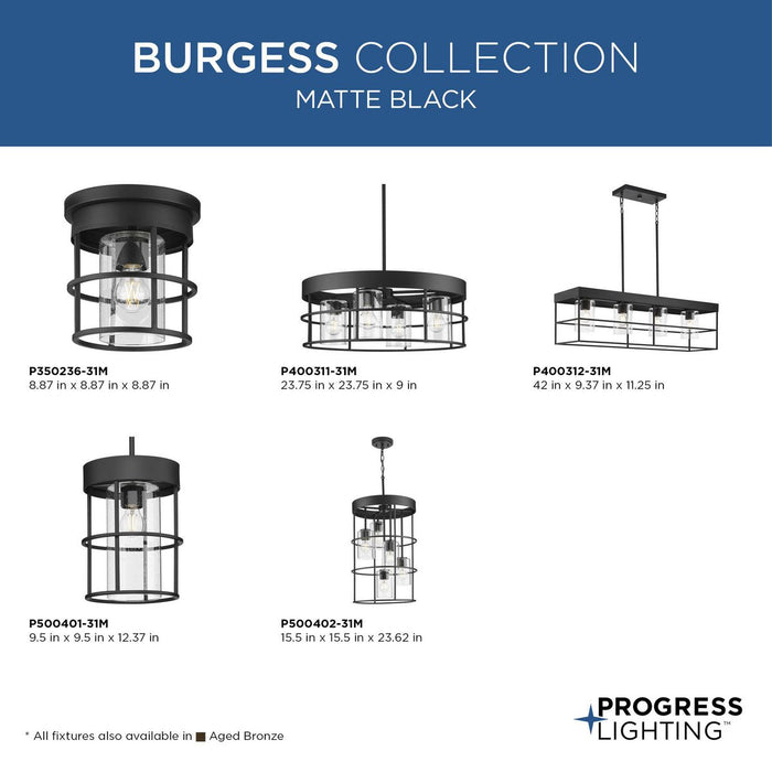 Burgess Hall & Foyer Light-Foyer/Hall Lanterns-Progress Lighting-Lighting Design Store