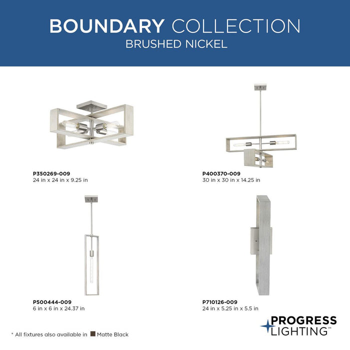 Boundary Four Light Flush Mount-Semi-Flush Mts.-Progress Lighting-Lighting Design Store
