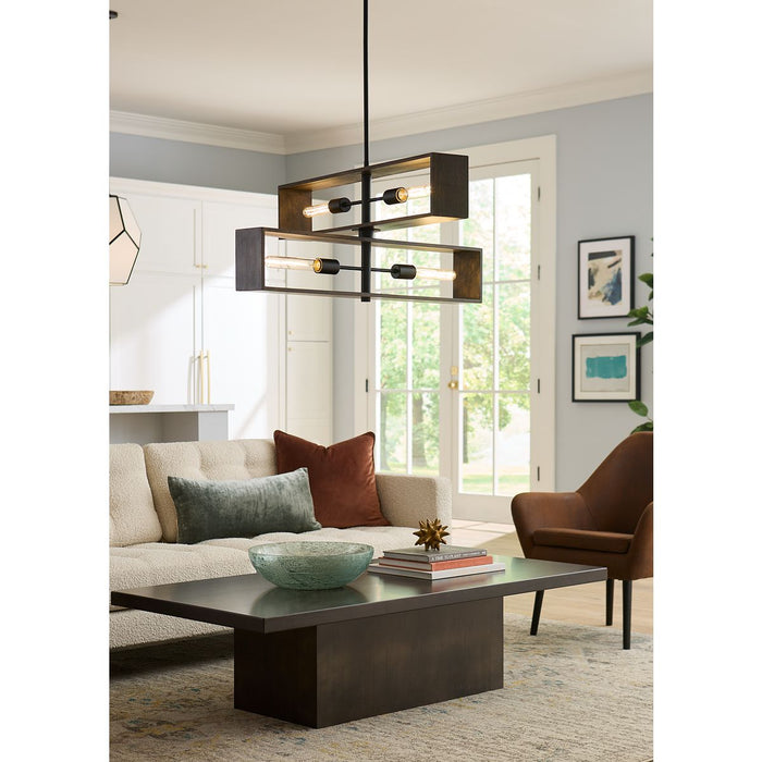 Boundary Four Light Chandelier-Linear/Island-Progress Lighting-Lighting Design Store