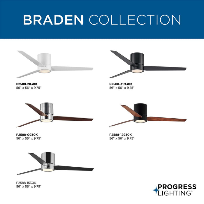 Braden 56" Ceiling Fan-Fans-Progress Lighting-Lighting Design Store