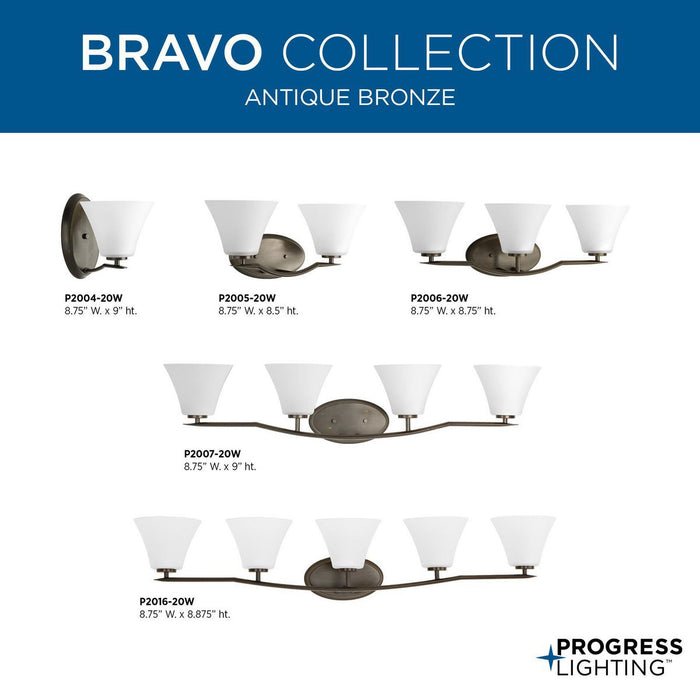 Bravo Bath Bracket-Sconces-Progress Lighting-Lighting Design Store