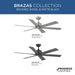 Brazas 56" Ceiling Fan-Fans-Progress Lighting-Lighting Design Store