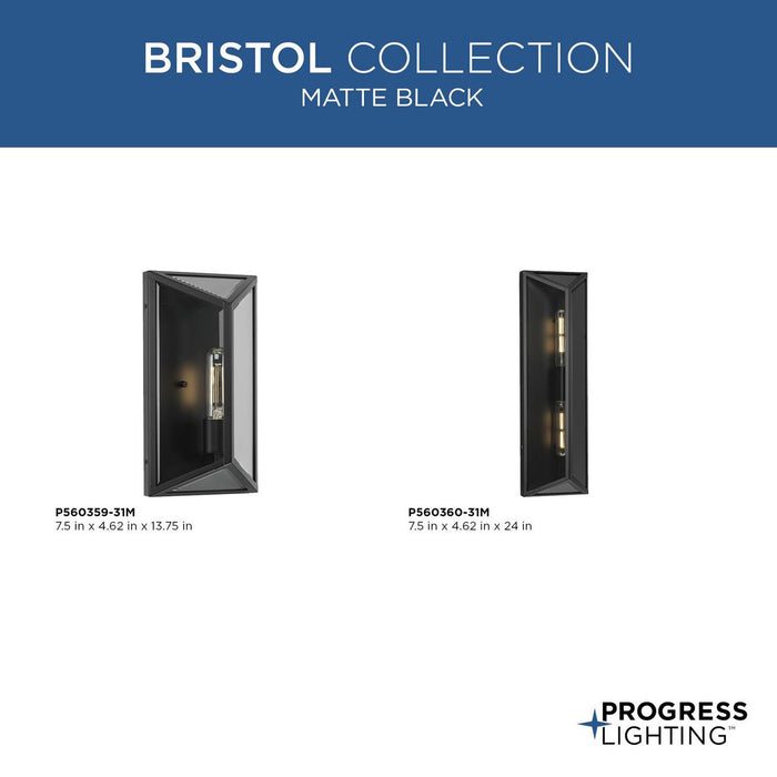Bristol Two Light Outdoor Wall Lantern-Exterior-Progress Lighting-Lighting Design Store