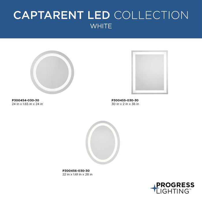 Captarent LED Mirror-Mirrors/Pictures-Progress Lighting-Lighting Design Store