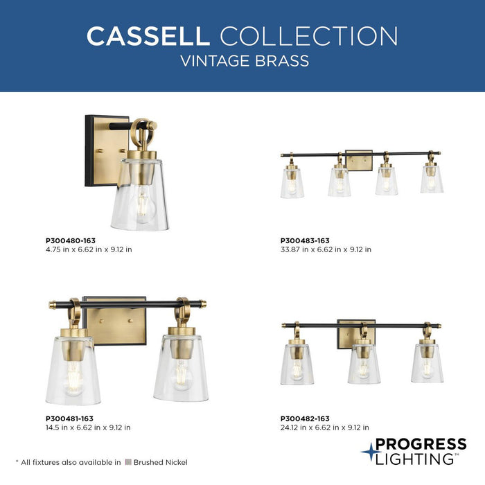 Cassell One Light Bath & Vanity Light-Sconces-Progress Lighting-Lighting Design Store