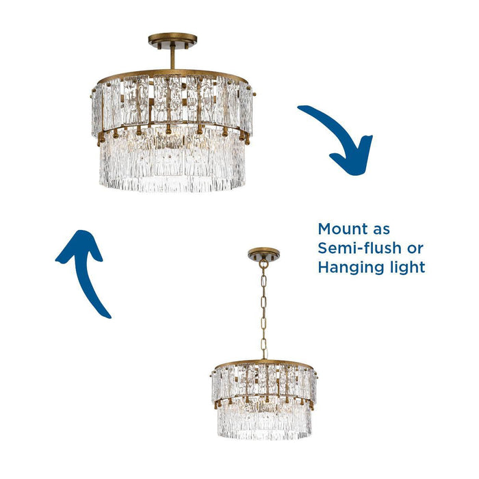 Chevall Three Light Pendant-Semi-Flush Mts.-Progress Lighting-Lighting Design Store