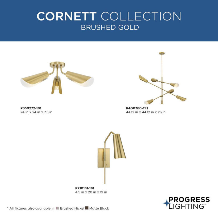 Cornett One Light Wall Bracket-Lamps-Progress Lighting-Lighting Design Store