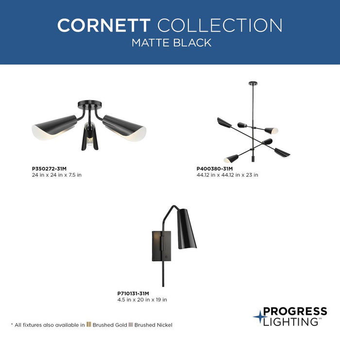 Cornett Three Light Flush Mount-Semi-Flush Mts.-Progress Lighting-Lighting Design Store