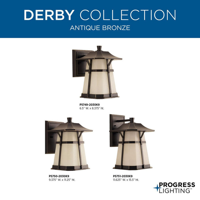Derby LED Wall Lantern-Exterior-Progress Lighting-Lighting Design Store