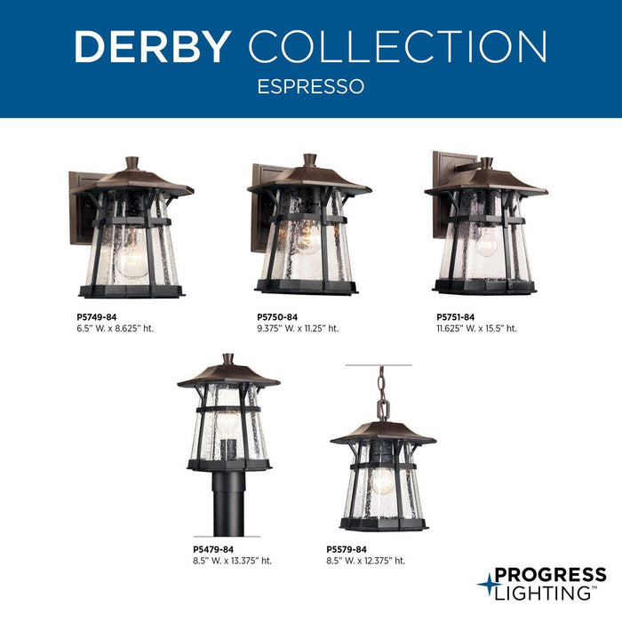 Derby One Light Wall Lantern-Exterior-Progress Lighting-Lighting Design Store