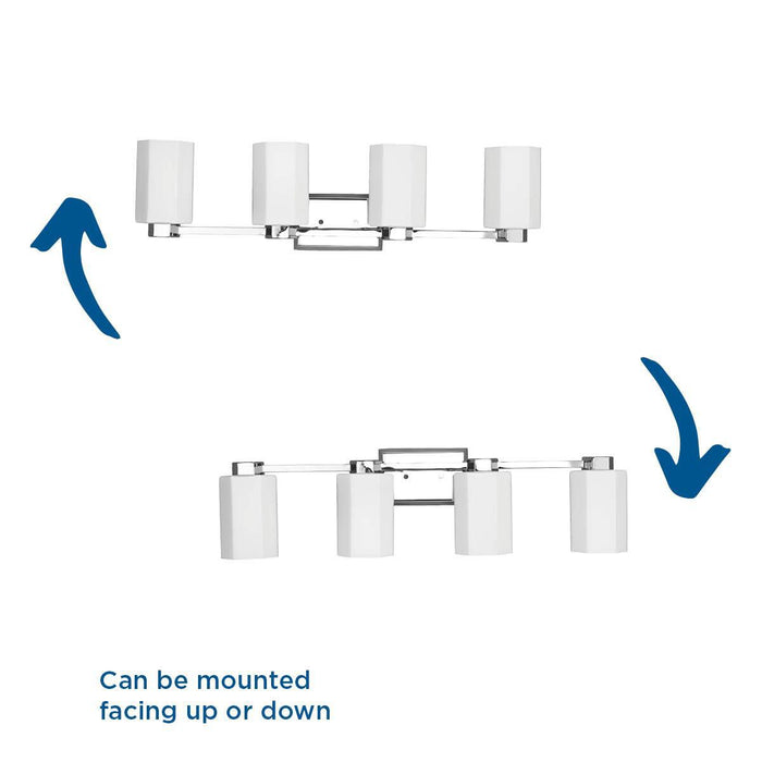 Estrada Four Light Bath & Vanity-Bathroom Fixtures-Progress Lighting-Lighting Design Store