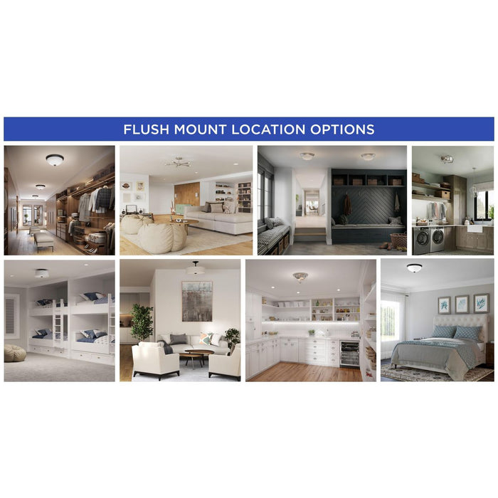 Drums And Clouds LED Flush Mount-Utility-Progress Lighting-Lighting Design Store