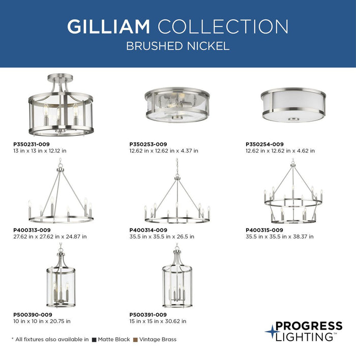 Gilliam Flush Mount-Flush Mounts-Progress Lighting-Lighting Design Store