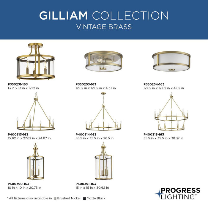 Gilliam Flush Mount-Flush Mounts-Progress Lighting-Lighting Design Store