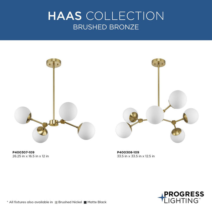 Haas Chandelier-Mid. Chandeliers-Progress Lighting-Lighting Design Store
