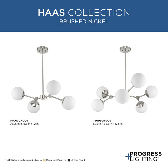 Haas Chandelier-Mid. Chandeliers-Progress Lighting-Lighting Design Store