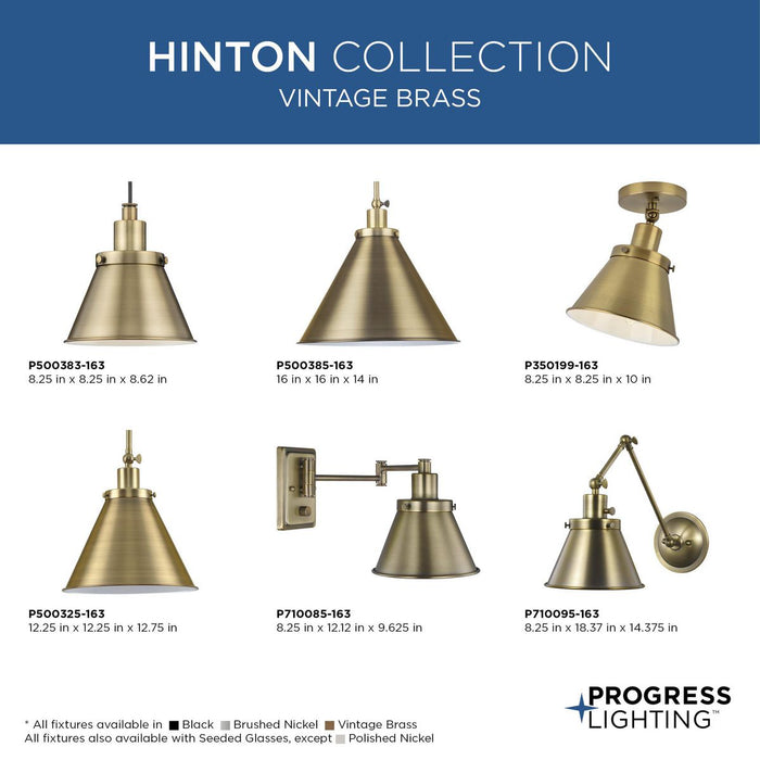 Hinton Swing Arm Wall Lamp-Lamps-Progress Lighting-Lighting Design Store