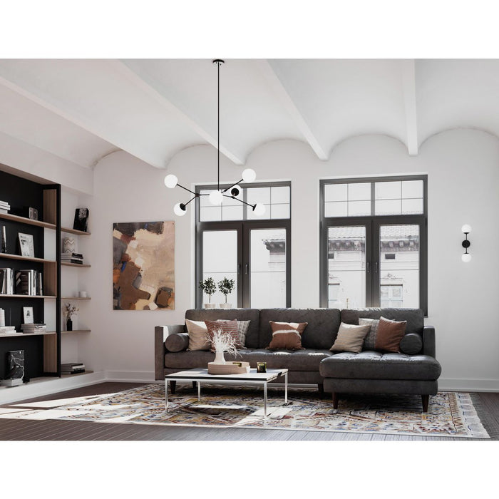 Haas Six Light Chandelier-Linear/Island-Progress Lighting-Lighting Design Store